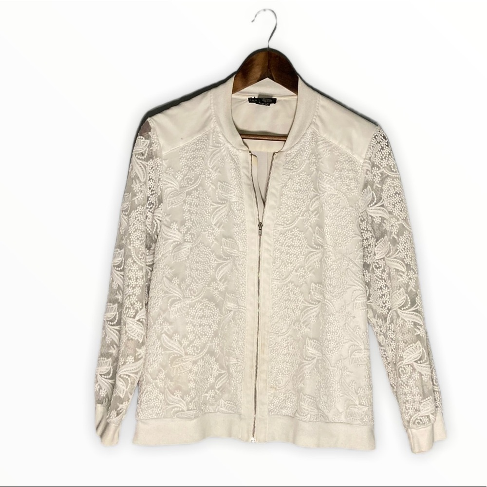 Off White Lauren Michelle Embroidered Dress Jacket